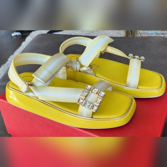 Roger Vivier Slide Trekky Nylon Sandals - Picture 1 of 8